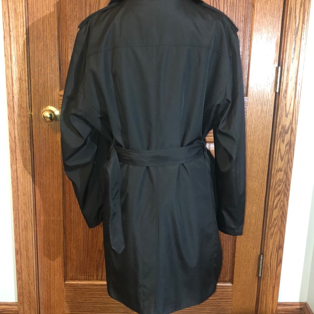 Liz Claiborne Black Trench Coats - Picture 8 of 8